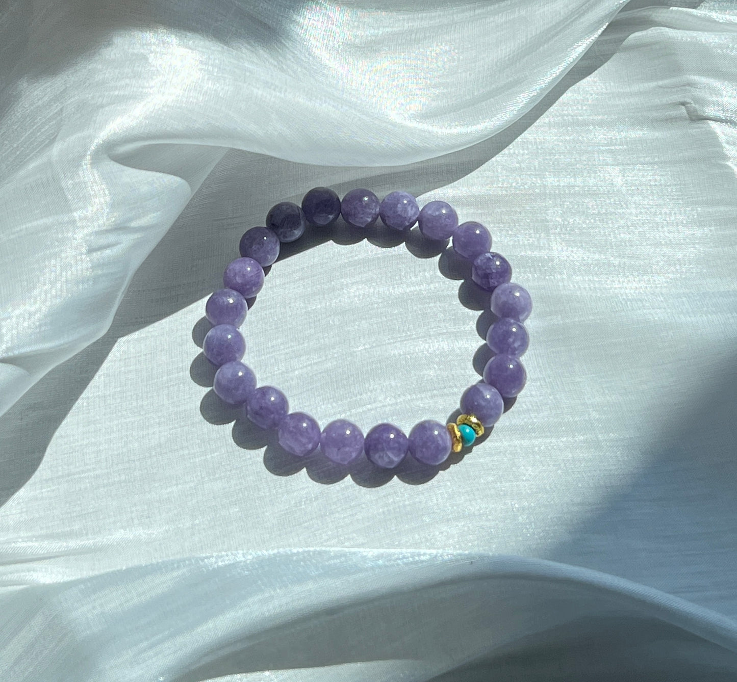 Purple Phoenix - Purple Chalcedony & Turquoise Bracelet