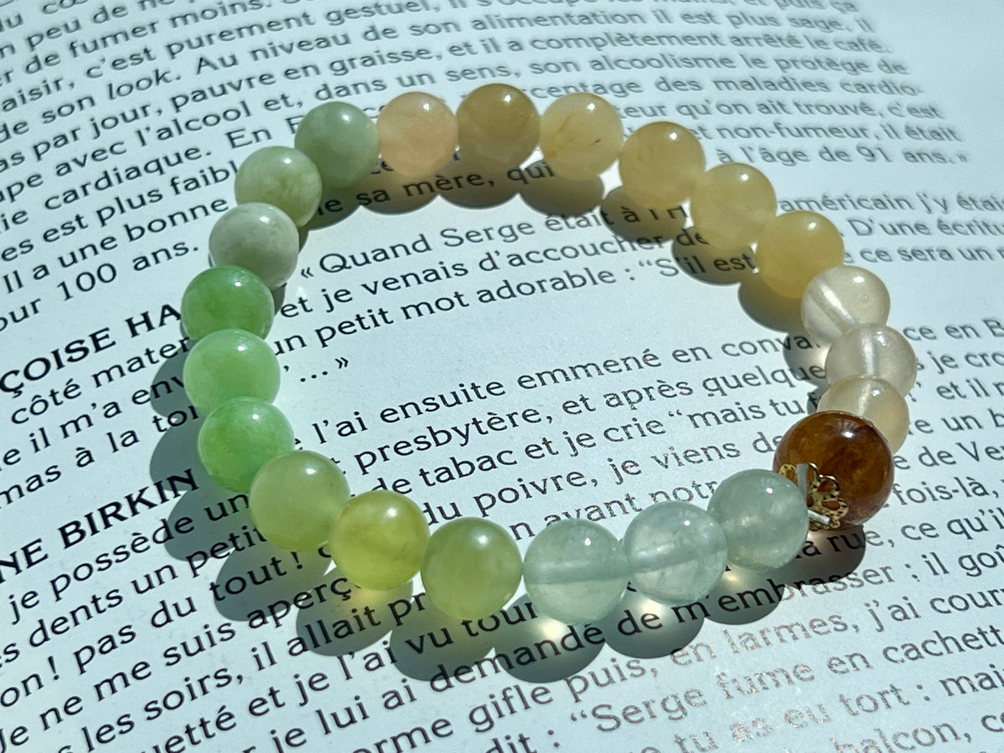 Summer·Autumn - Colorful quarts & Golden Healer Bracelet