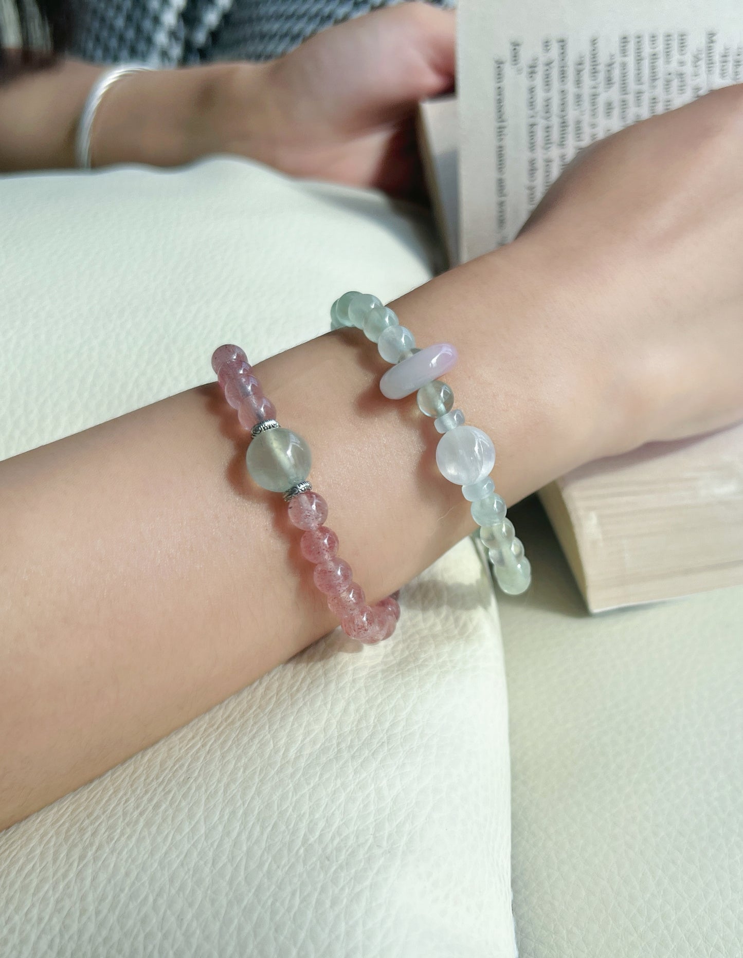 Plum Shadow - Strawberry quartz Bracelet