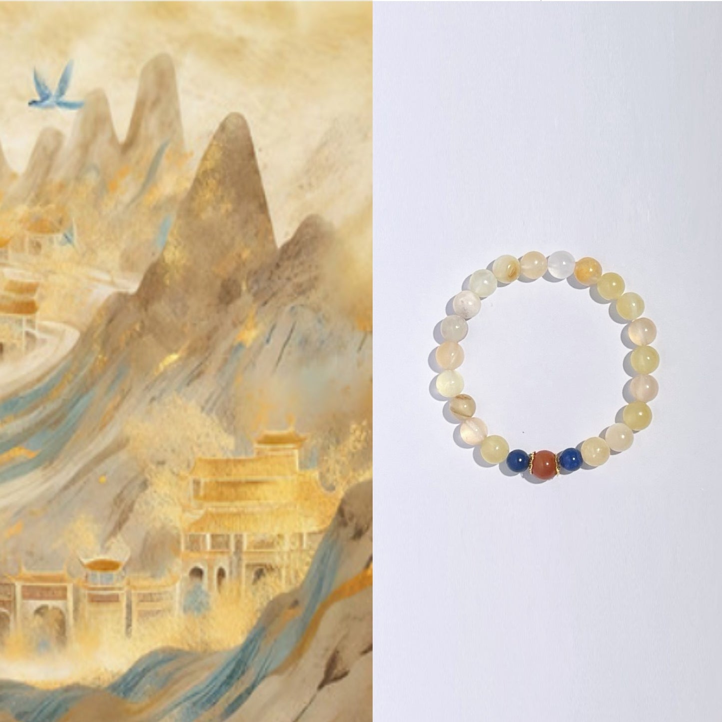 Sun in Golden Sand -  Yellow Quartz Bracelet