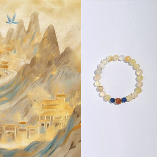 Sun in Golden Sand -  Yellow Quartz Bracelet