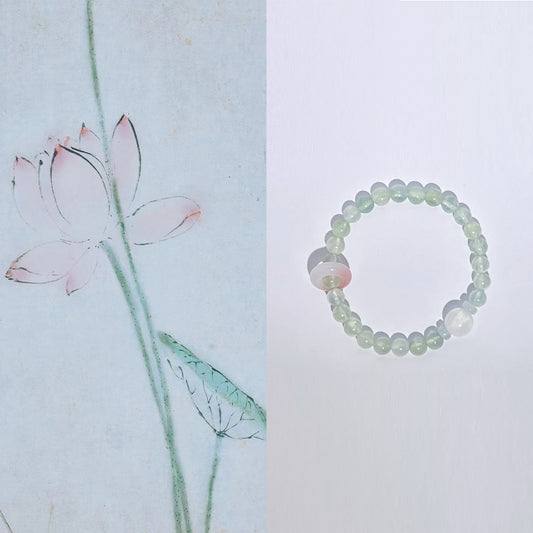 Lotus Whisper - Prehnite Bracelet