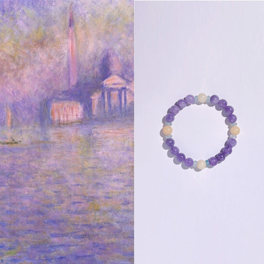 Violet Mist - Purple Chalcedony & Pink Adventurine Bracelet