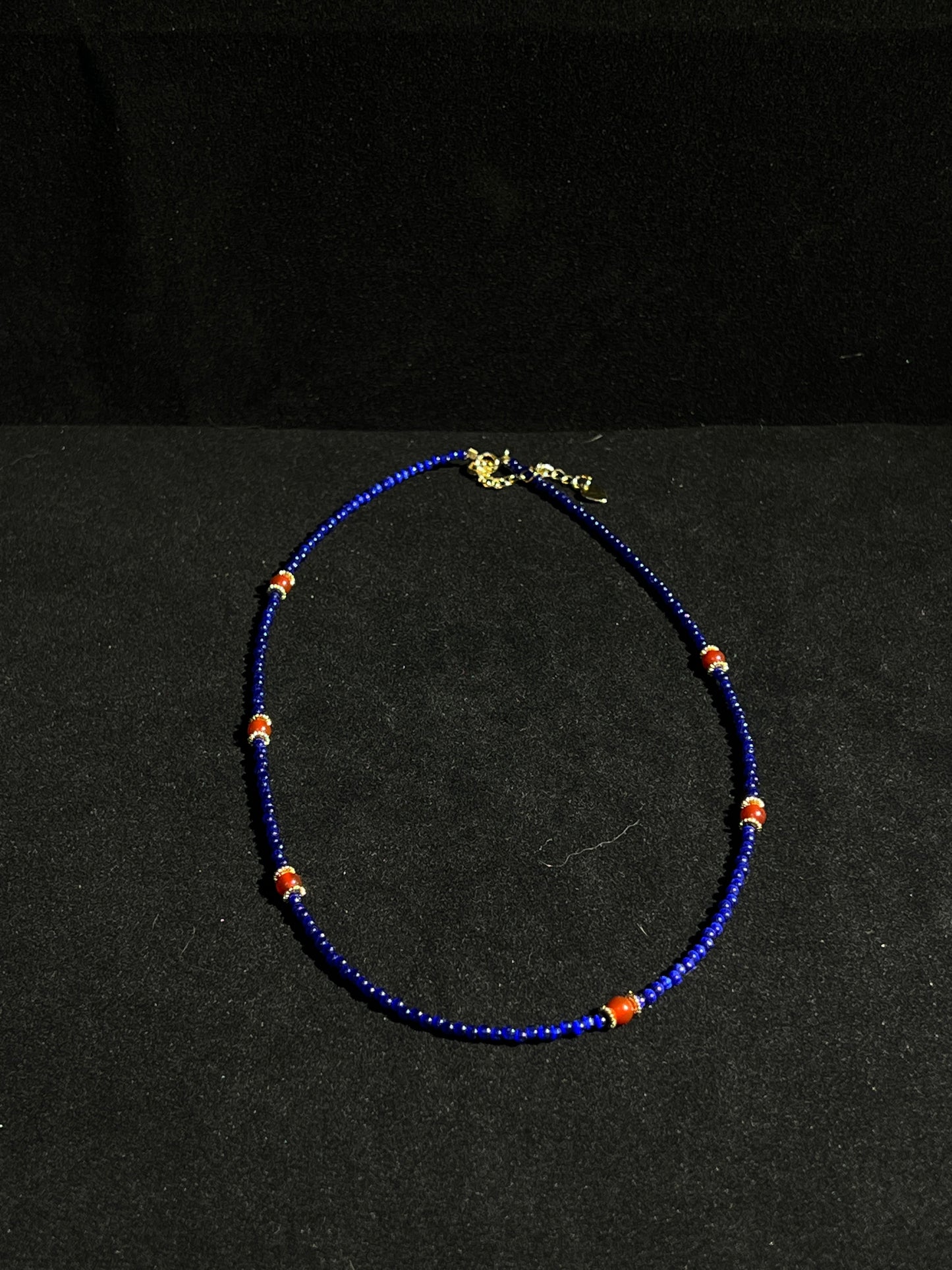 Lapis Lazuli with Red Agate Necklace