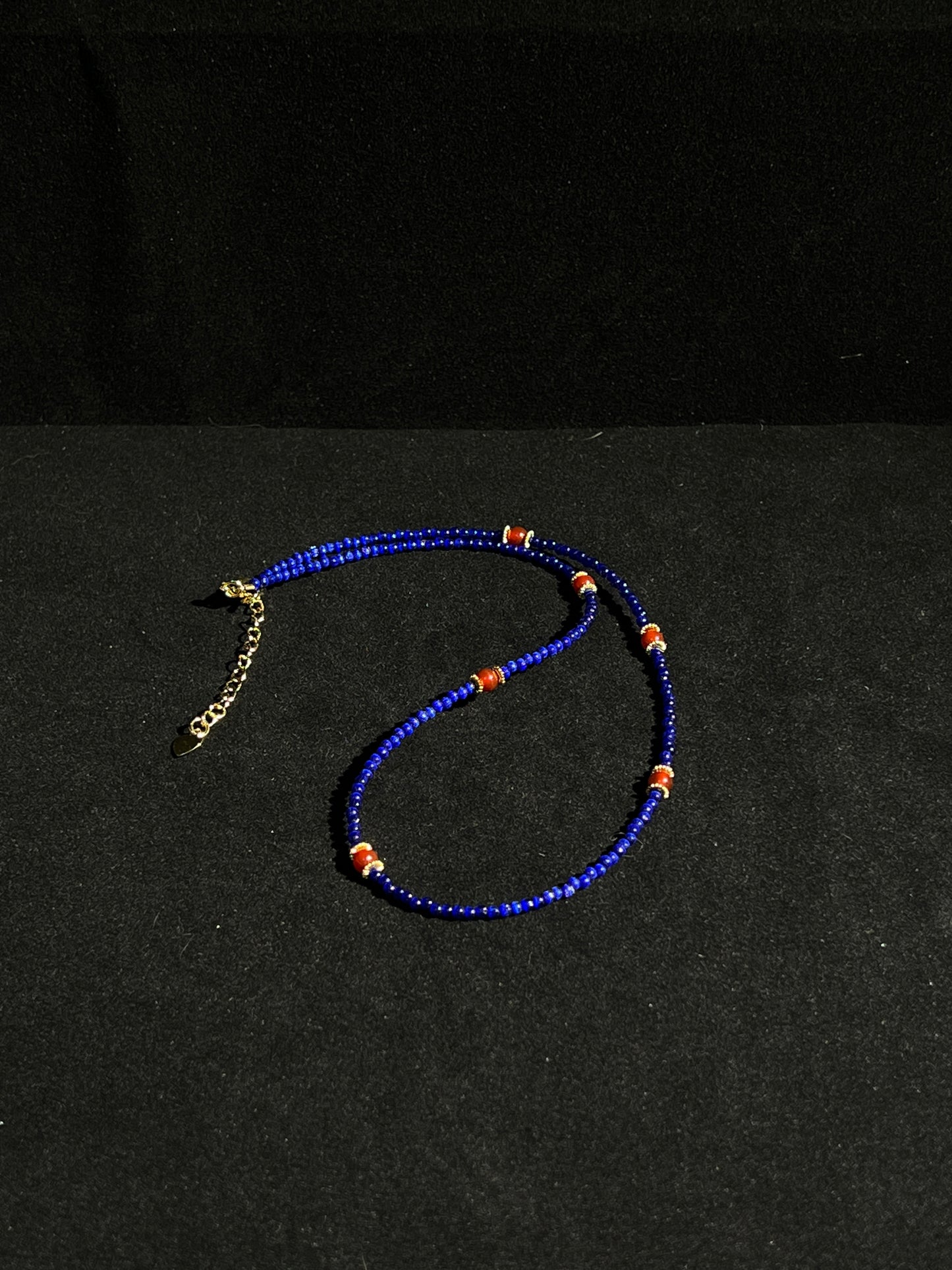 Lapis Lazuli with Red Agate Necklace