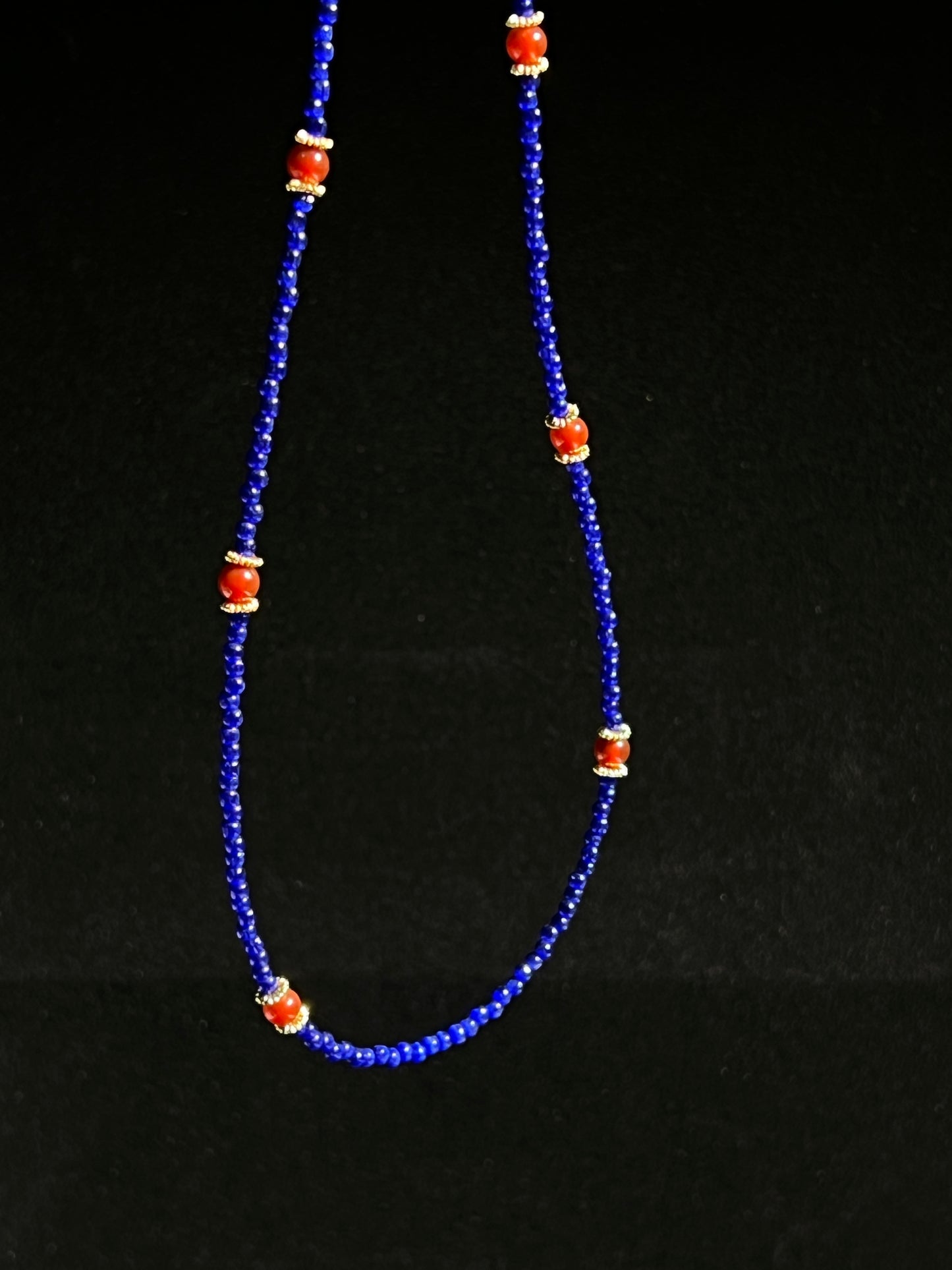 Lapis Lazuli with Red Agate Necklace