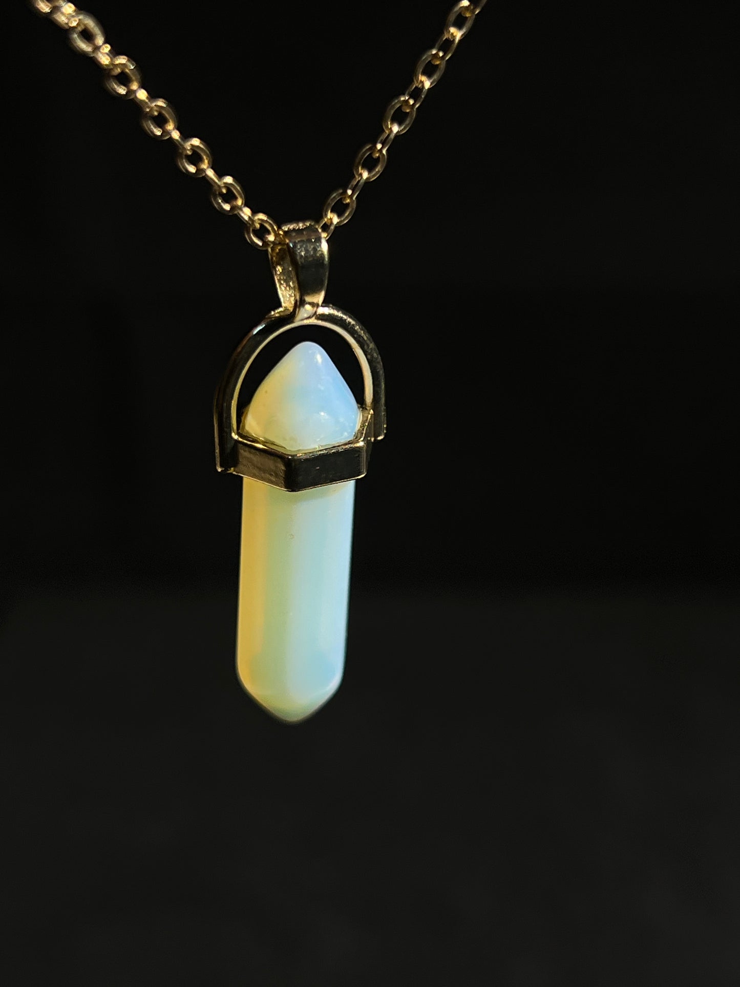 Crystal Hexagonal Column Double-Layer Necklace