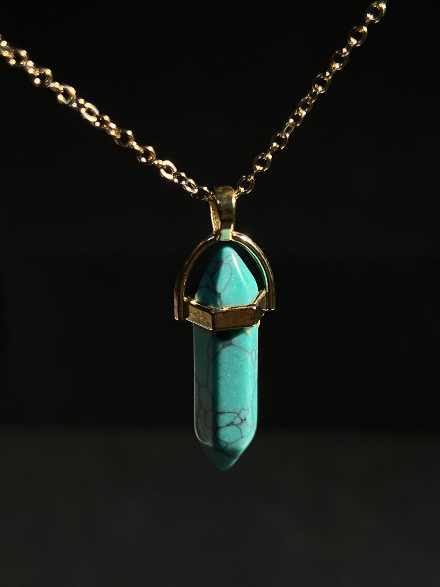 Crystal Hexagonal Column Double-Layer Necklace