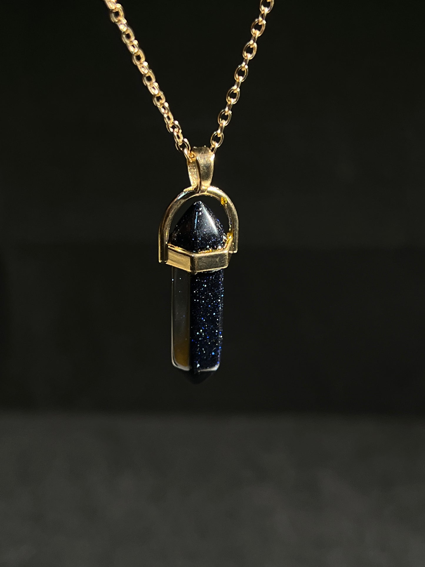 Crystal Hexagonal Column Double-Layer Necklace