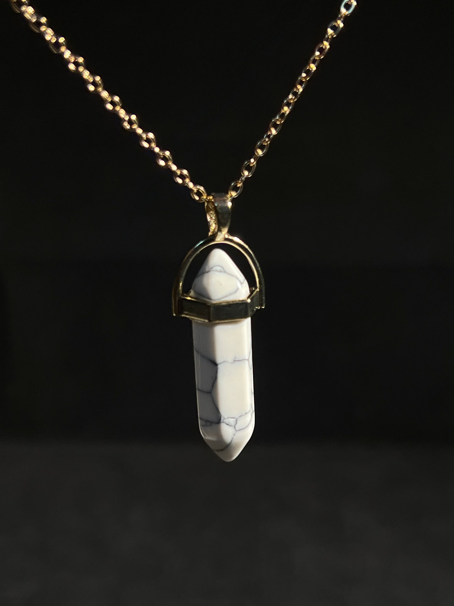 Crystal Hexagonal Column Double-Layer Necklace