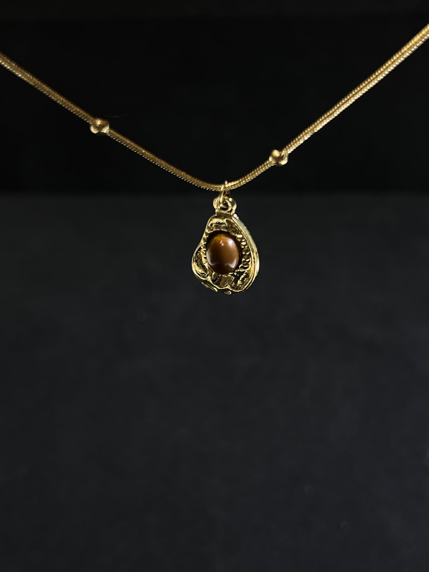 Tiger's Eye Collarbone Necklace