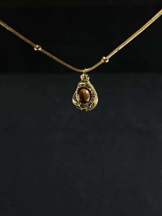 Tiger's Eye Collarbone Necklace