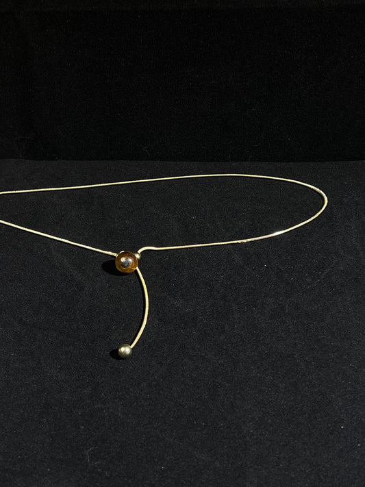 Tiger's Eye Sweater Chain