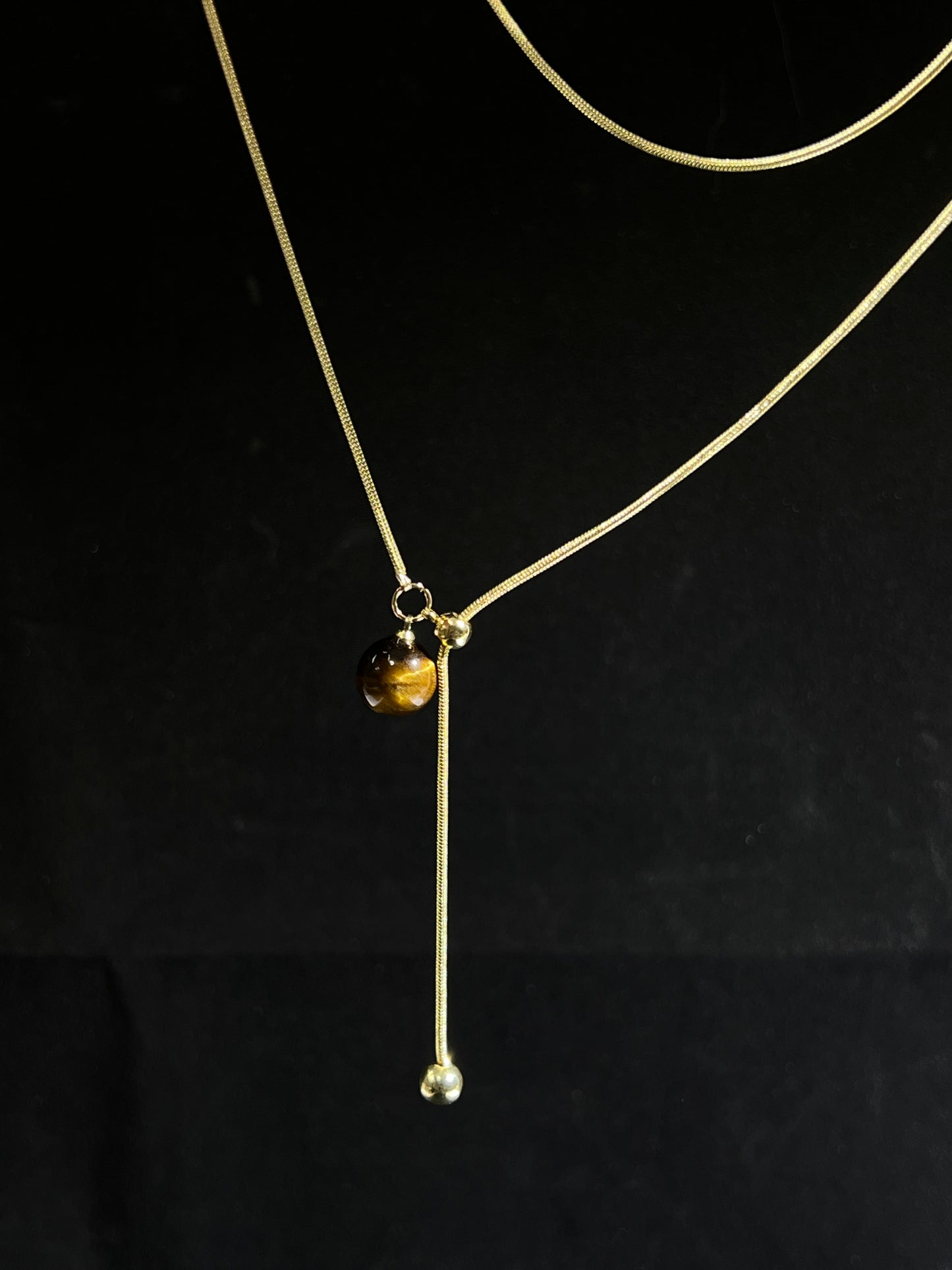 Tiger's Eye Sweater Chain