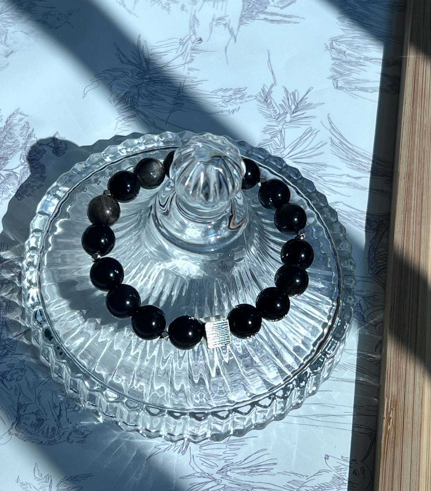 Silver Night - Silver Obsidian Bracelet