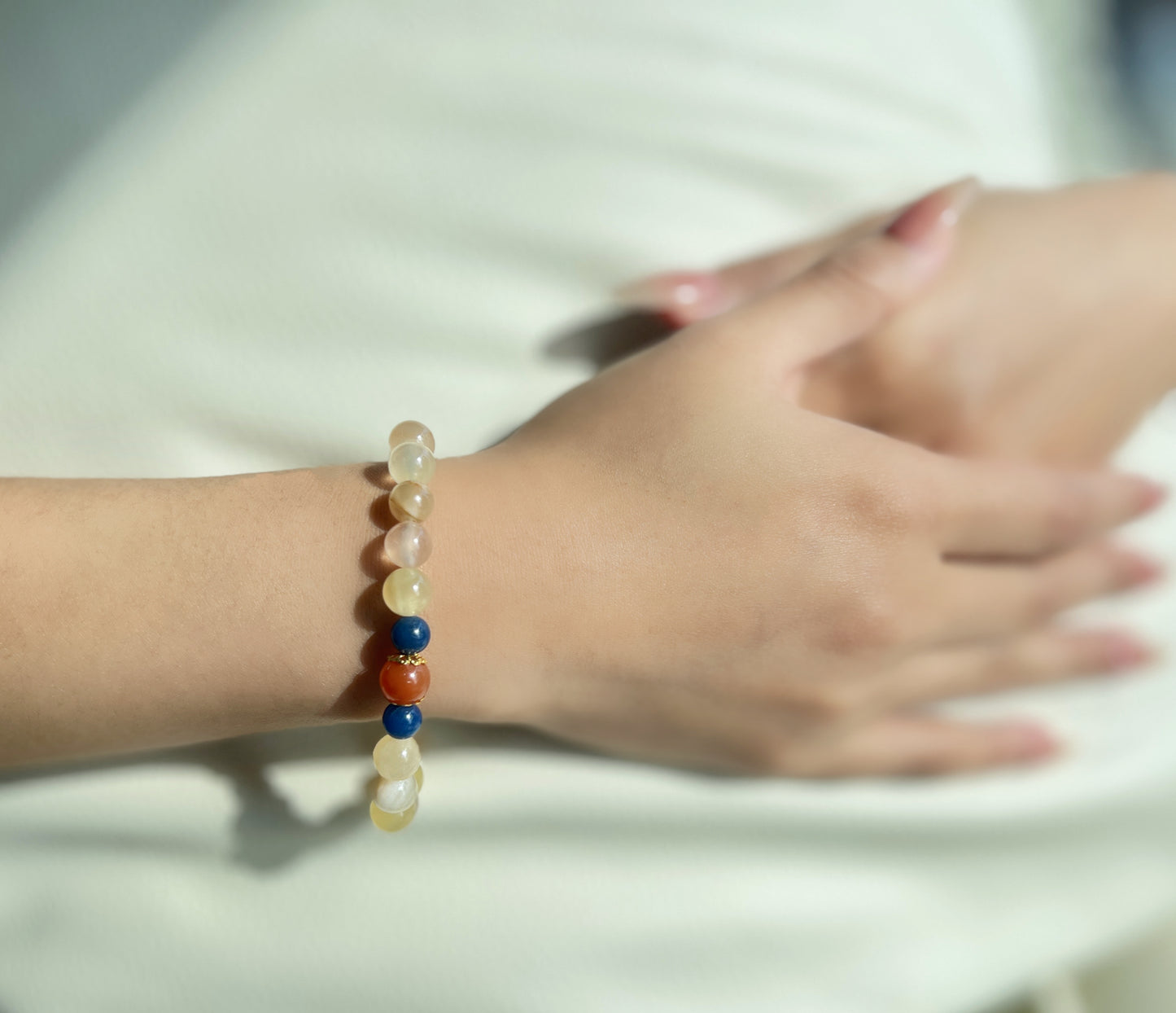 Sun in Golden Sand -  Yellow Quartz Bracelet